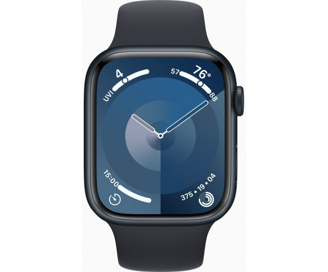 Apple Watch Series 9 GPS 45mm Midnight Aluminum Case w. Midnight Sport Band - M/L (MR9A3)